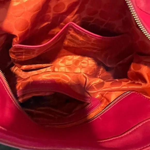 Kate Spade Fuchia / hot pink hand bag leather - Picture 4 of 15